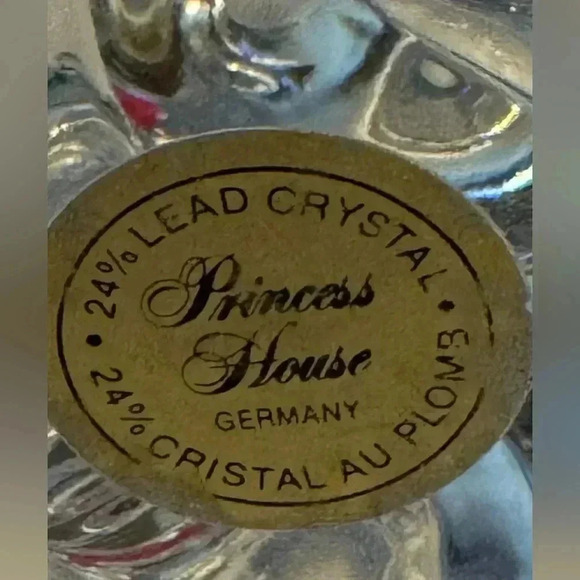 Princess House Crystal Glass Bear Figurine Paper Weight Decoration Germany VTG - Picture 3 of 10